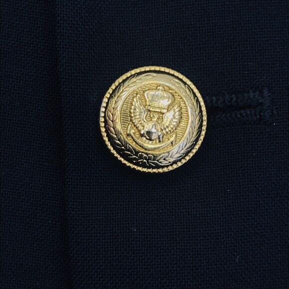 Vintage Jos A Bank Wool Blazer RARE USA Blue Gold Button 48 Mens Nautical - Picture 6 of 12
